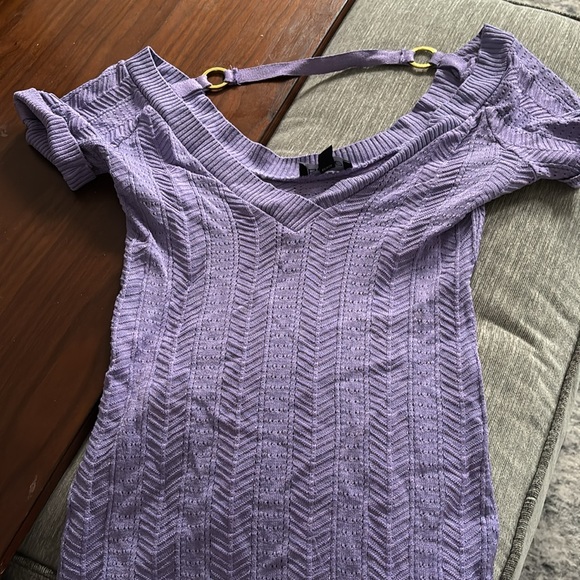 Bebe purple top size small #12 - Picture 5 of 5